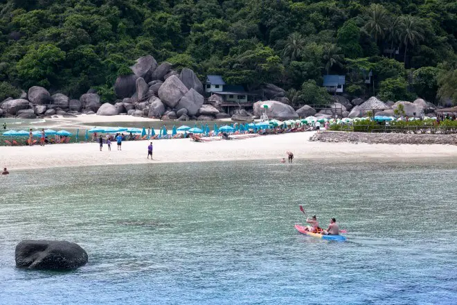 All around the islands of Phangan, Samui and Tao, there is some great diving and snorkeling and many dive schools give visitors the chance to learn scuba diving. As well as Thailand’s best coral, you can see rays, sharks, sea-snakes and turtles – even the majestic whale-shark puts in an occasional appearance. - Photo credit TOurism Authority of Thailand.