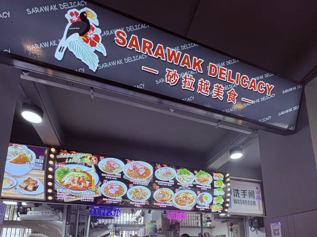 Sarawak Delicacy Laksa & Kolo Mee stall Singapore.