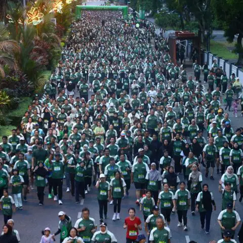 Thousands of participants from Sarawak’s multi-ethnic communities enjoying their fun run with families at the MILO® Malaysia Breakfast Day, which celebrated healthier breakfast habits and active living.